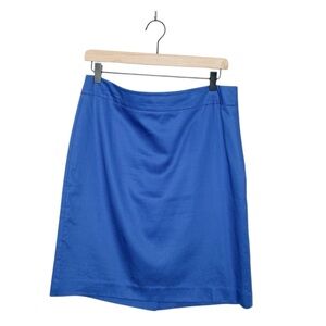 Ann Taylor LOFT‎ Colorful Blue Business Casual Career Pencil Skirt Cotton 10